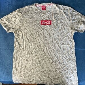 Coca Cola Gray Short Sleeve Tee Classic Casual